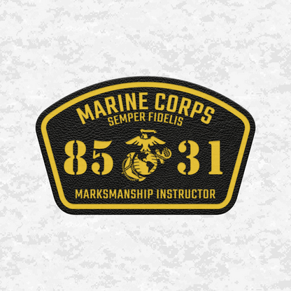 MOS 8531 Marksmanship Instructor | Leather Patch | Velcro Backed