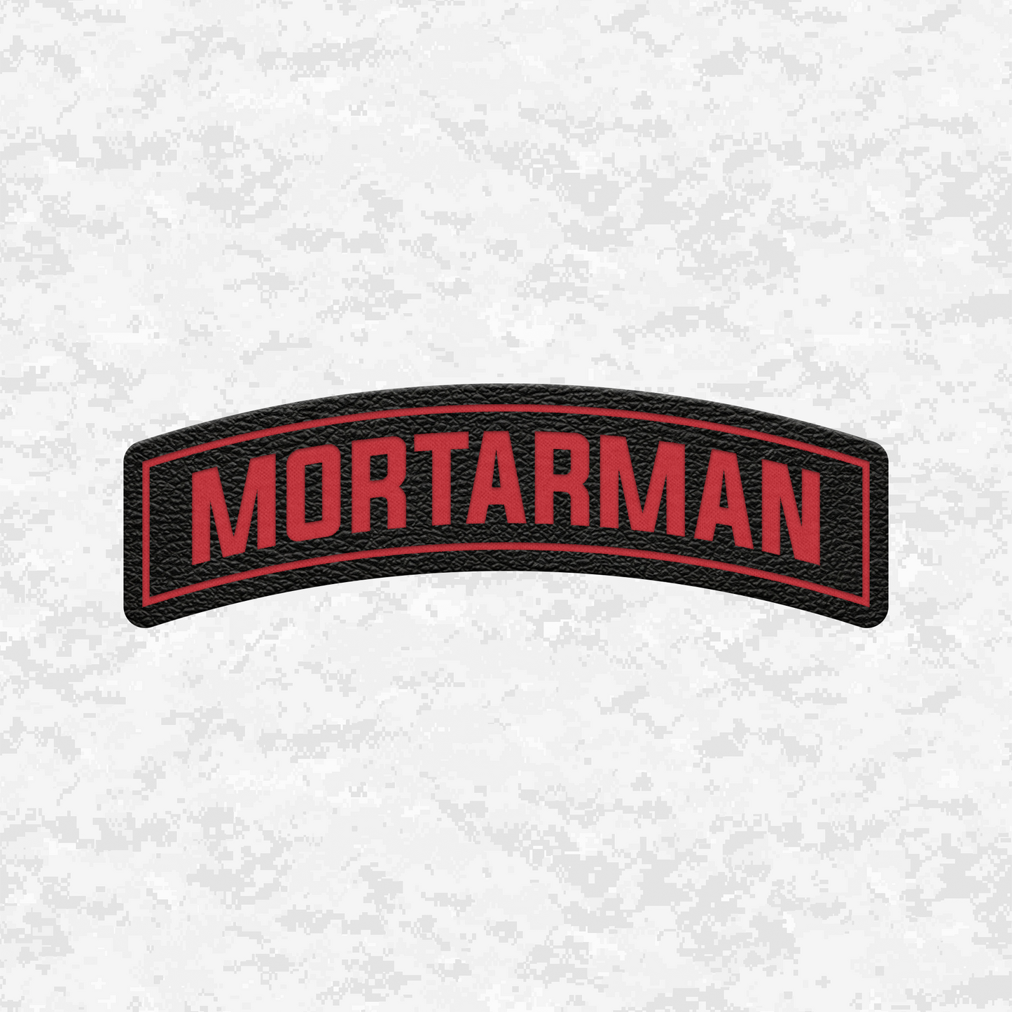 Mortarman Tab Insignia | Leather Patch | Velcro Backed