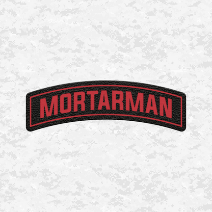 Mortarman Tab Insignia | Leather Patch | Velcro Backed