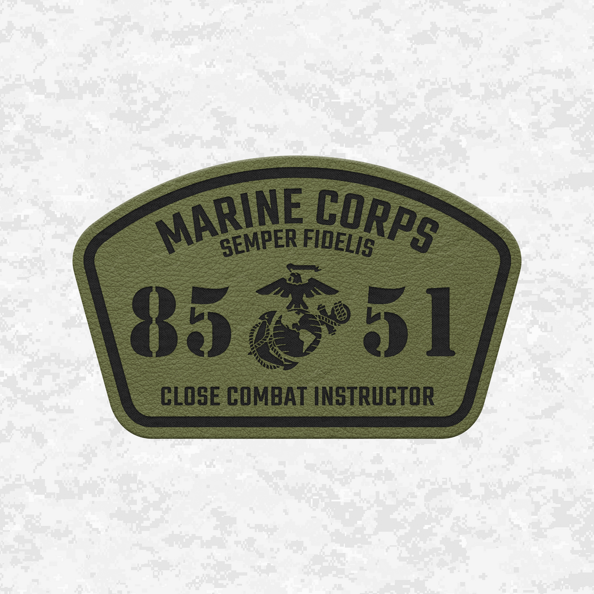 MOS 8551 Close Combat Instructor | Leather Patch | Velcro Backed