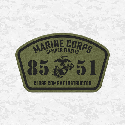 MOS 8551 Close Combat Instructor | Leather Patch | Velcro Backed