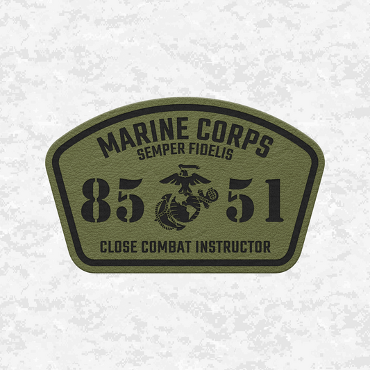 MOS 8551 Close Combat Instructor | Leather Patch | Velcro Backed