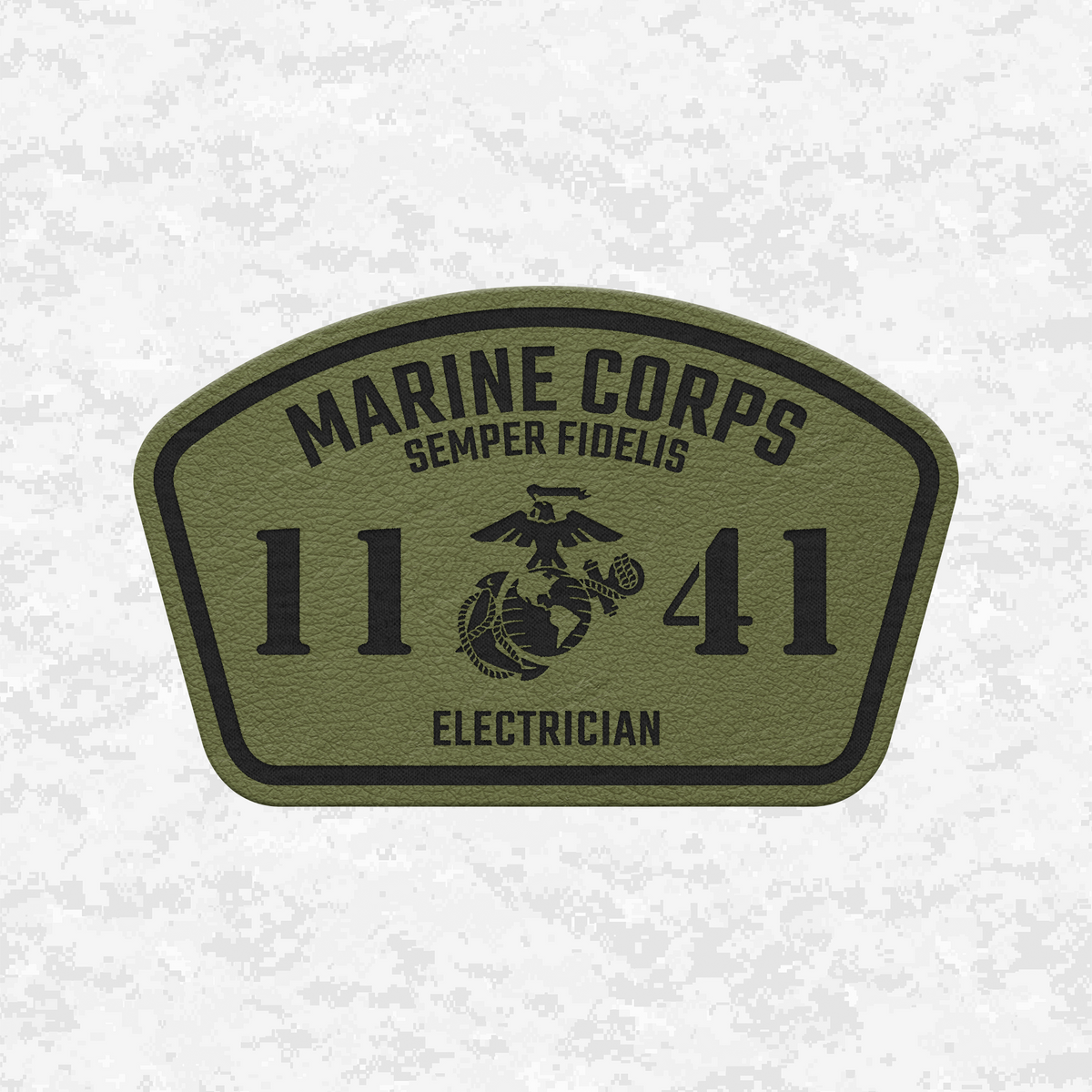 MOS 1141 Electrician | Leather Patch | Velcro Backed