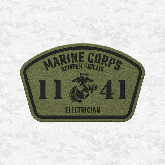 MOS 1141 Electrician | Leather Patch | Velcro Backed