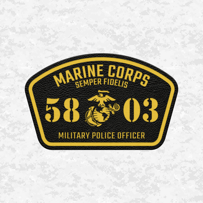 MOS 5803 Military Police Officer | Leather Patch | Velcro Backed