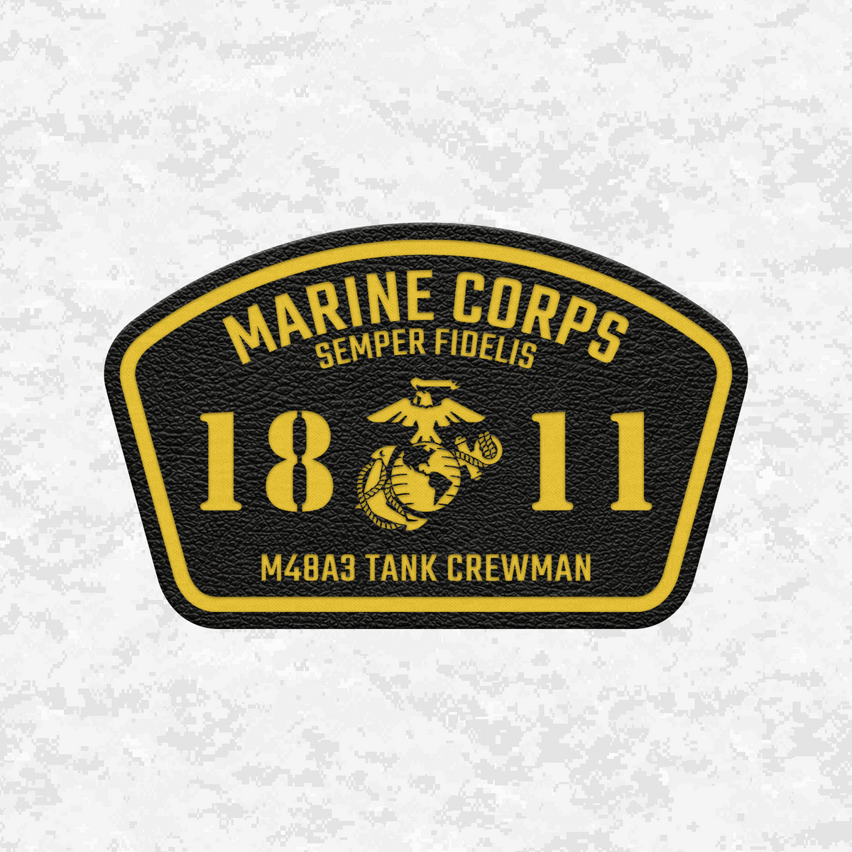 MOS 1811 M48A3 Tank Crewman | Leather Patch | Velcro Backed