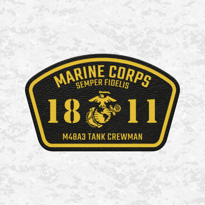 MOS 1811 M48A3 Tank Crewman | Leather Patch | Velcro Backed
