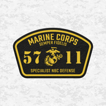 MOS 5711 Specialist NBC Defense | Leather Patch | Velcro Backed