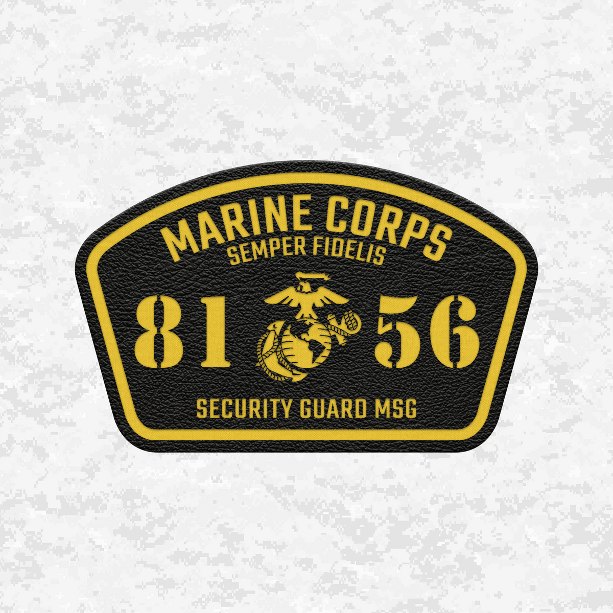 MOS 8156 Security Guard MSG | Leather Patch | Velcro Backed