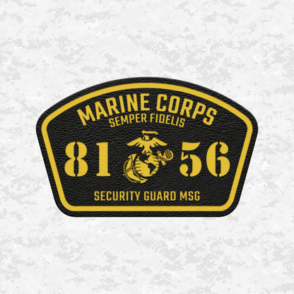 MOS 8156 Security Guard MSG | Leather Patch | Velcro Backed