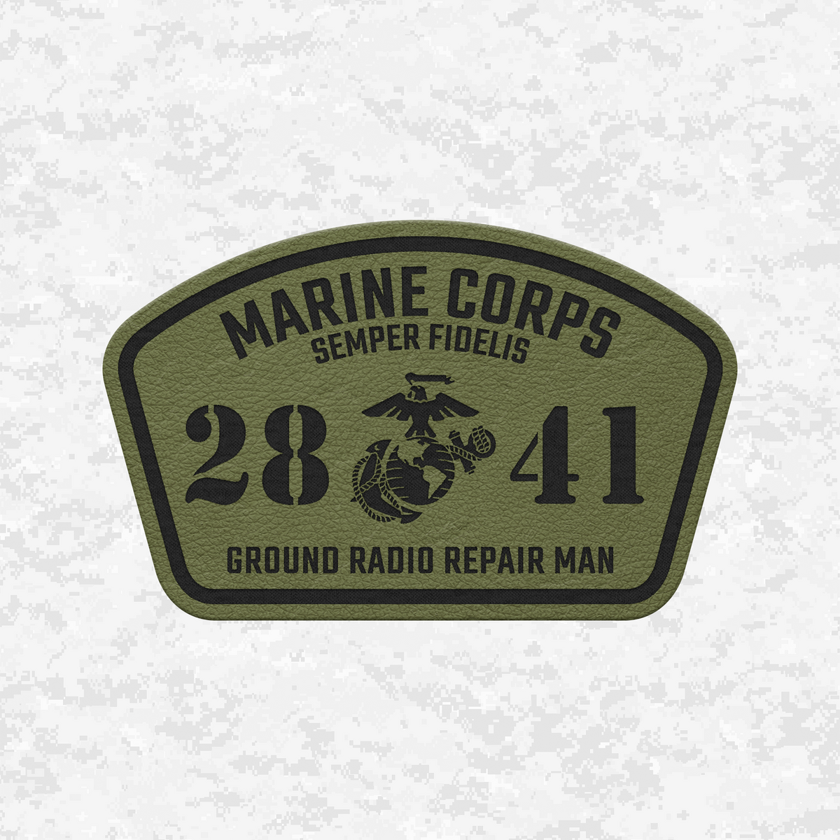 MOS 2841 Ground Radio Repair Man | Leather Patch | Velcro Backed