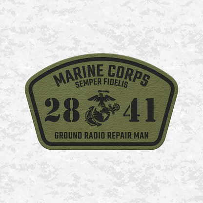 MOS 2841 Ground Radio Repair Man | Leather Patch | Velcro Backed