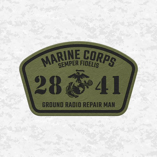 MOS 2841 Ground Radio Repair Man | Leather Patch | Velcro Backed