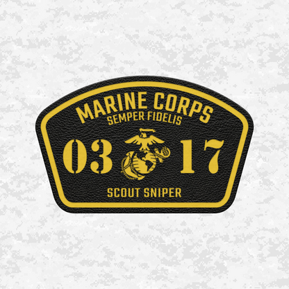 MOS 0317 Scout Sniper | Leather Patch | Velcro Backed