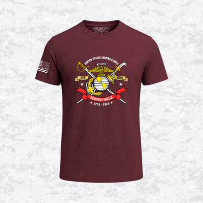 250th USMC | Semper Fidelis | United States Marine Corps | EGA | 250 Years Collection | T-shirt
