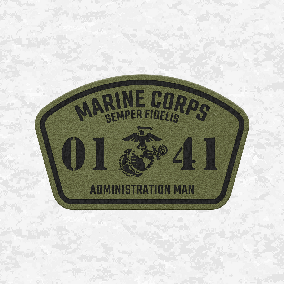 MOS 0141 Administration Man | Leather Patch | Velcro Backed