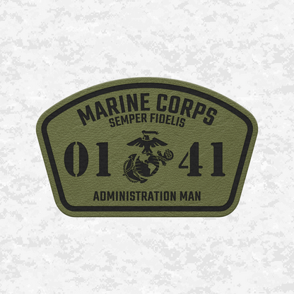 MOS 0141 Administration Man | Leather Patch | Velcro Backed