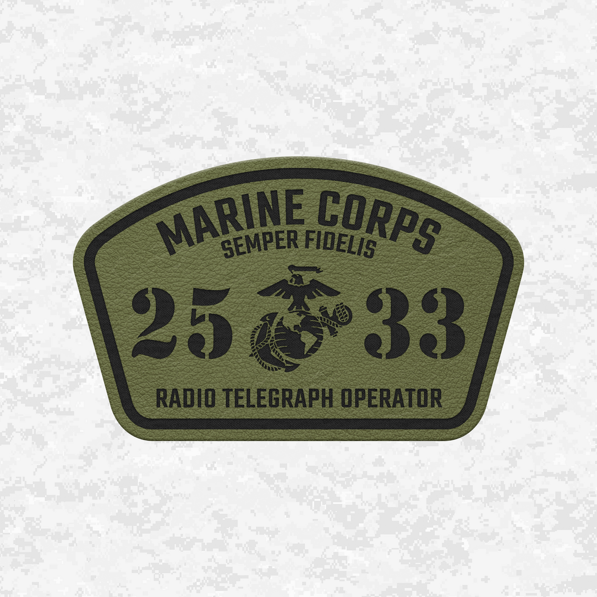 MOS 2533 Radio Telegraph Operator | Leather Patch | Velcro Backed