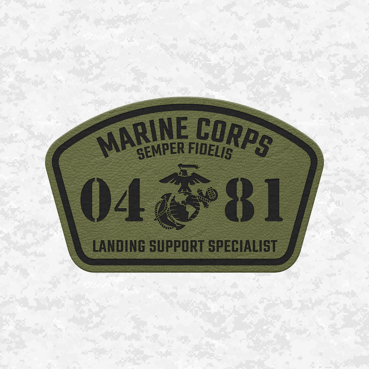 MOS 0481 Landing Support Specialist | Leather Patch | Velcro Backed