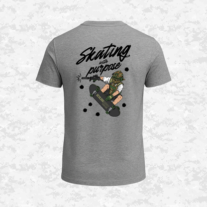 Skating With Purpose - Marine in Skate (marpat forest) | T-shirt