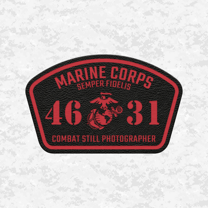 MOS 4631 Combat Still Photographer | Leather Patch | Velcro Backed