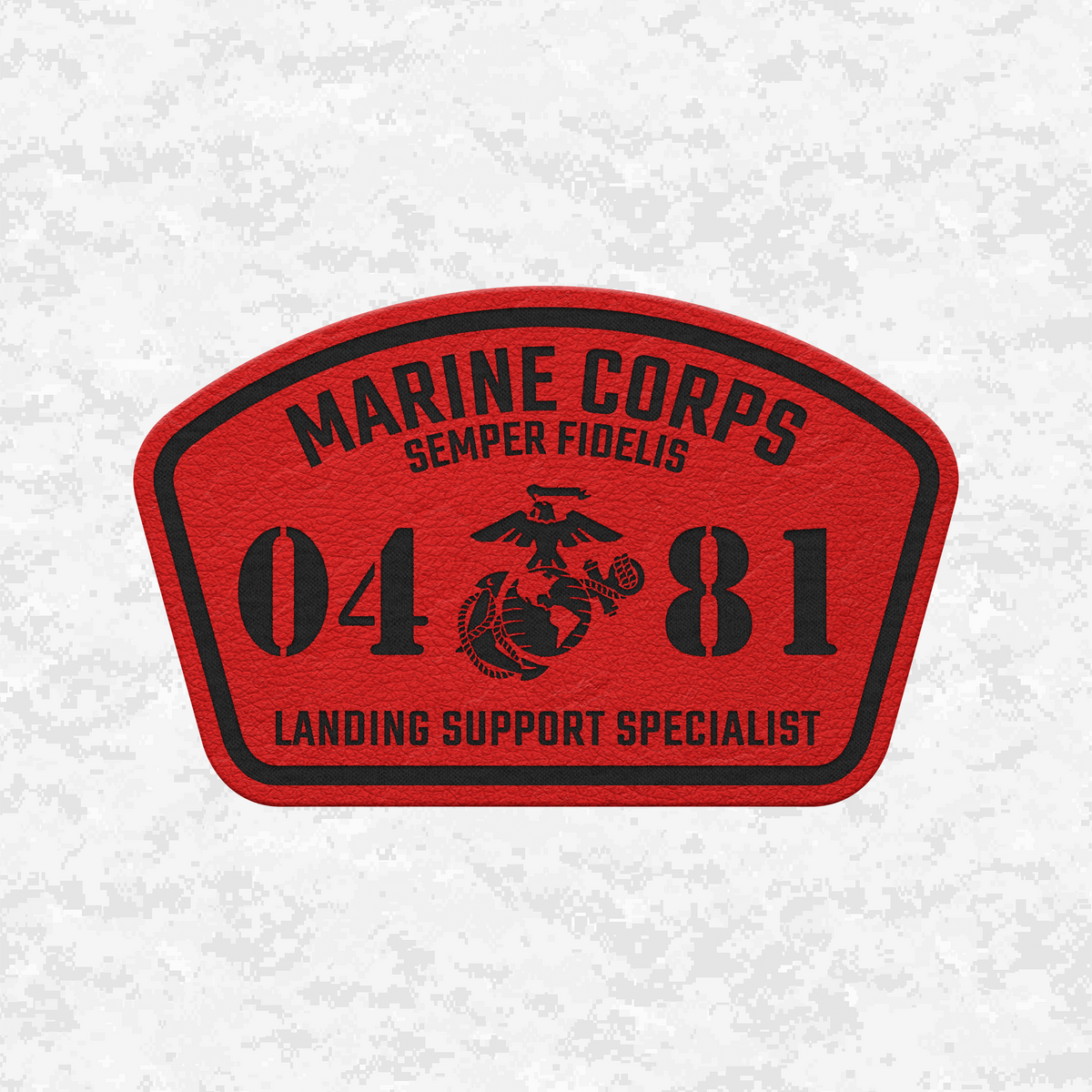 MOS 0481 Landing Support Specialist | Leather Patch | Velcro Backed