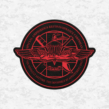 SARC Special Amphibious Reconnaissance Corpsman | The Difficult Anytime | Leather Patch | Velcro Backed