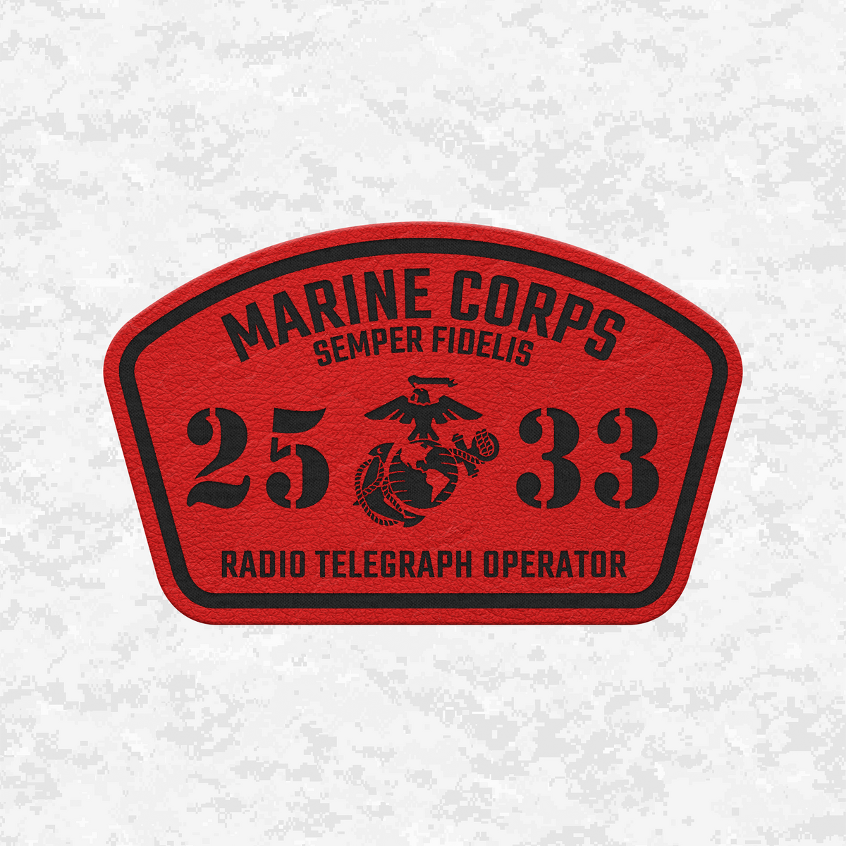 MOS 2533 Radio Telegraph Operator | Leather Patch | Velcro Backed