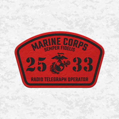 MOS 2533 Radio Telegraph Operator | Leather Patch | Velcro Backed