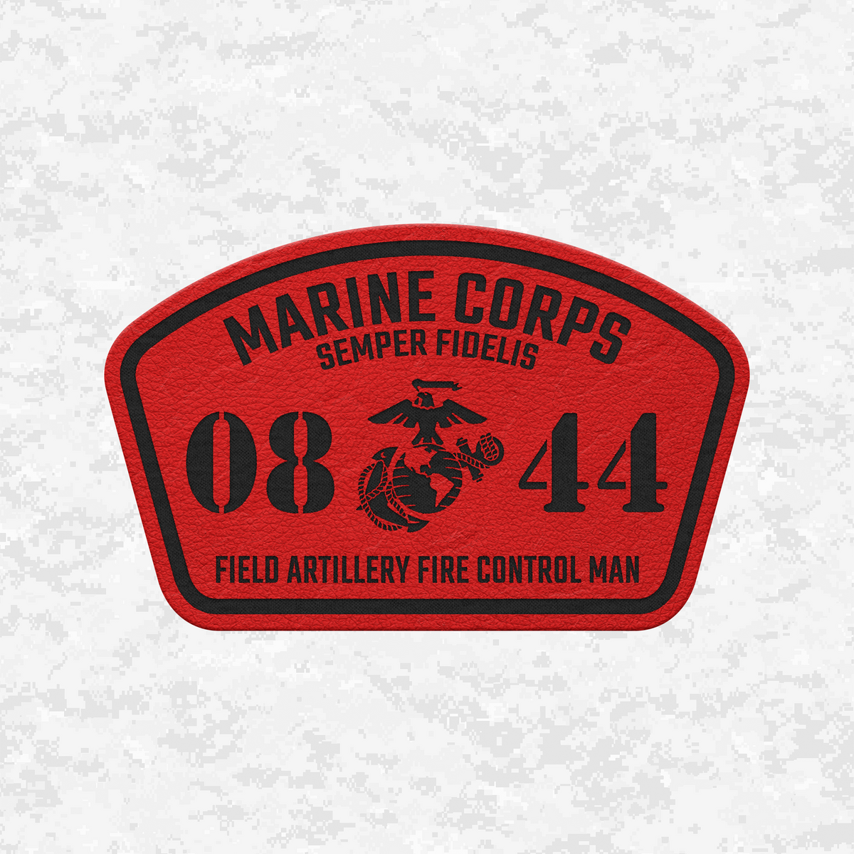 MOS 0844 Field Artillery Fire Control Man | Leather Patch | Velcro Backed