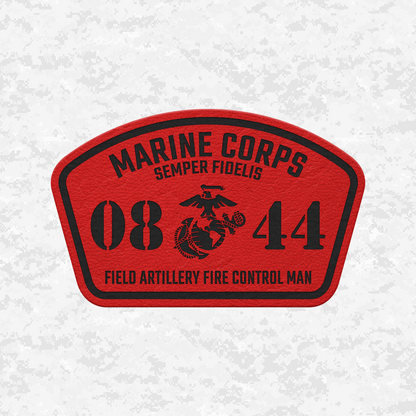MOS 0844 Field Artillery Fire Control Man | Leather Patch | Velcro Backed