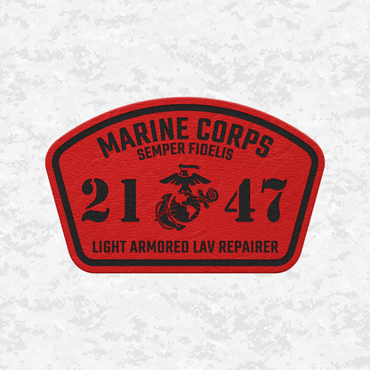 MOS 2147 Light Armored LAV Repairer | Leather Patch | Velcro Backed