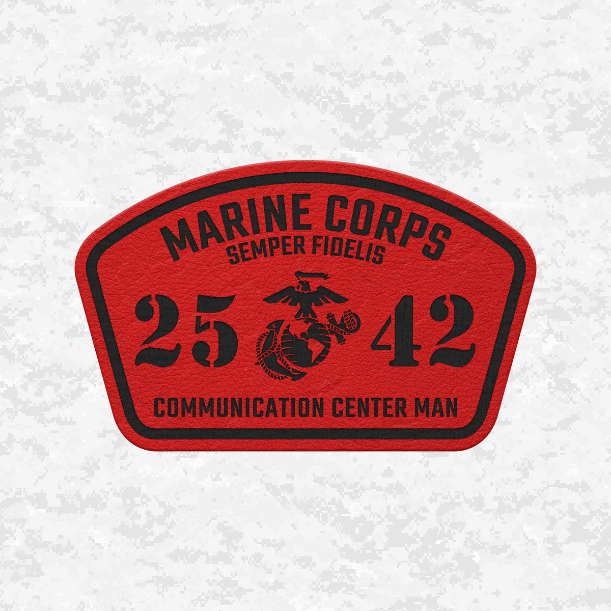 MOS 2542 Communication Center Man | Leather Patch | Velcro Backed