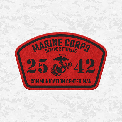 MOS 2542 Communication Center Man | Leather Patch | Velcro Backed