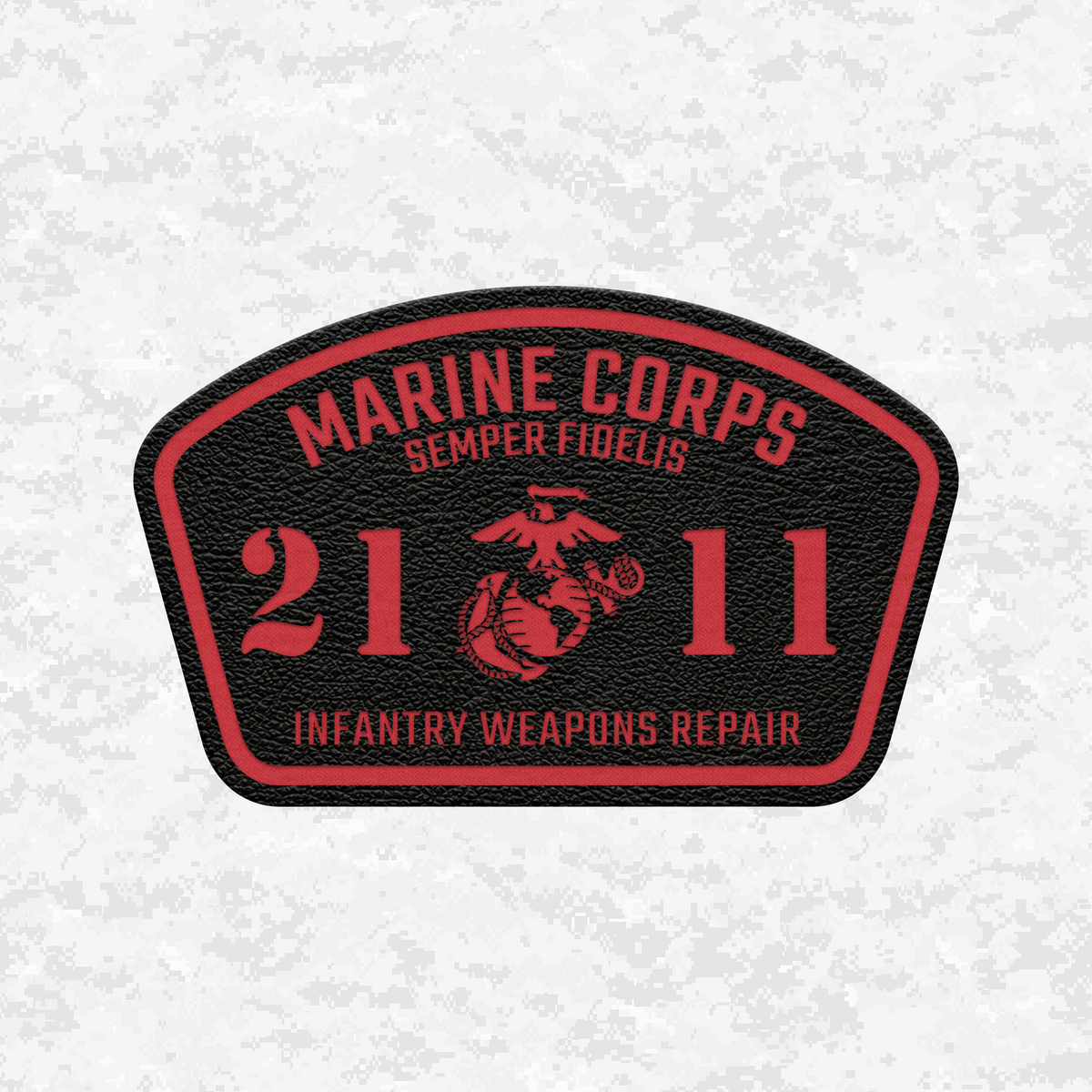 MOS 2111 Infantry Weapons Repair | Leather Patch | Velcro Backed