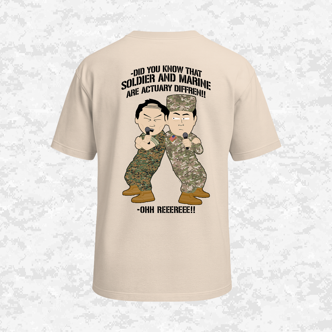 Soldier & Marine Are Diffren!!! | Military Parody | Oversize T-shirt