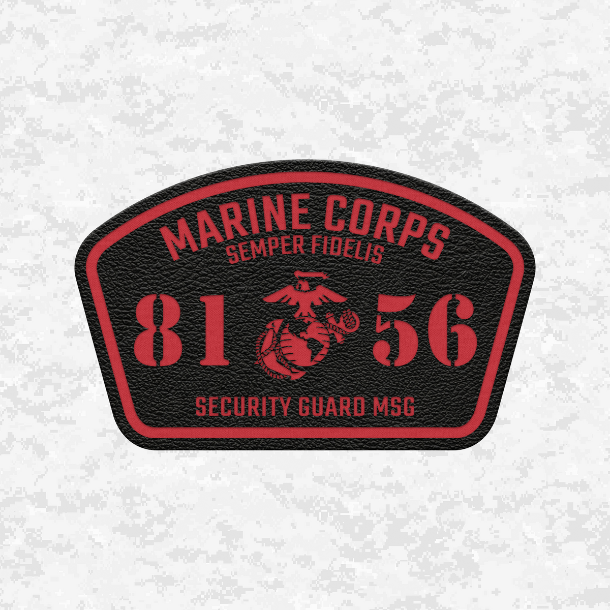 MOS 8156 Security Guard MSG | Leather Patch | Velcro Backed