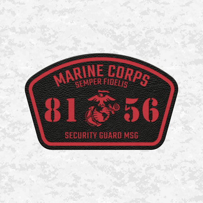 MOS 8156 Security Guard MSG | Leather Patch | Velcro Backed