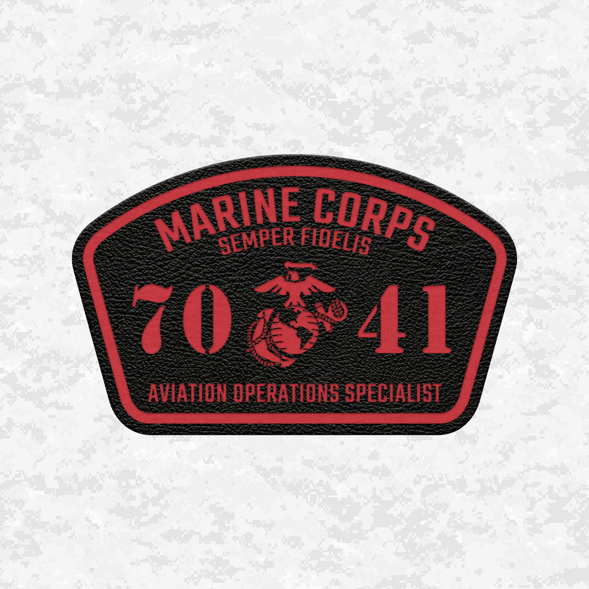 MOS 7041 Aviation Operations Specialist | Leather Patch | Velcro Backed