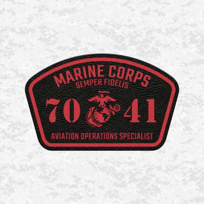 MOS 7041 Aviation Operations Specialist | Leather Patch | Velcro Backed