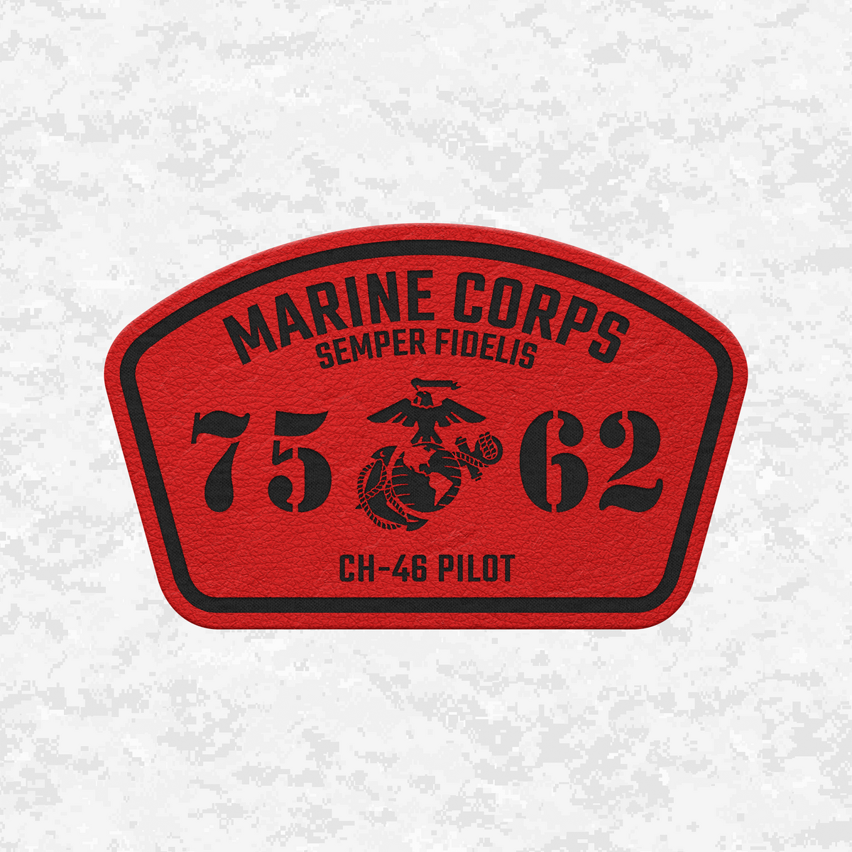 MOS 7562 CH-46 Pilot | Leather Patch | Velcro Backed