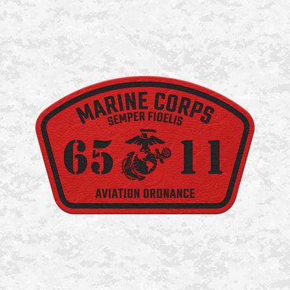 MOS 6511 Aviation Ordnance | Leather Patch | Velcro Backed