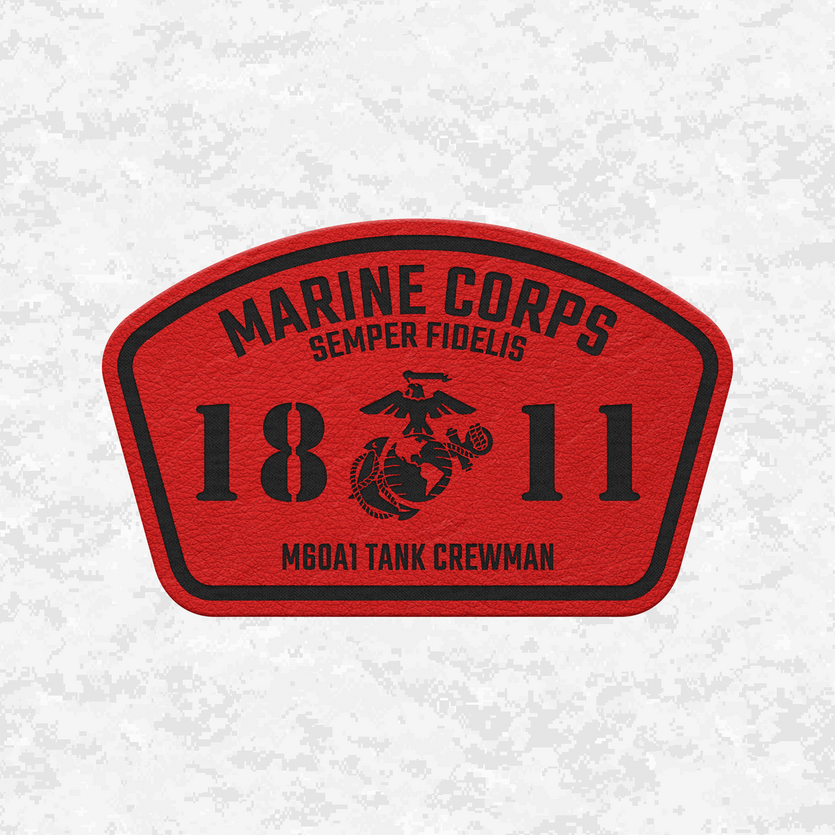 MOS 1811 M60A1 Tank Crewman | Leather Patch | Velcro Backed