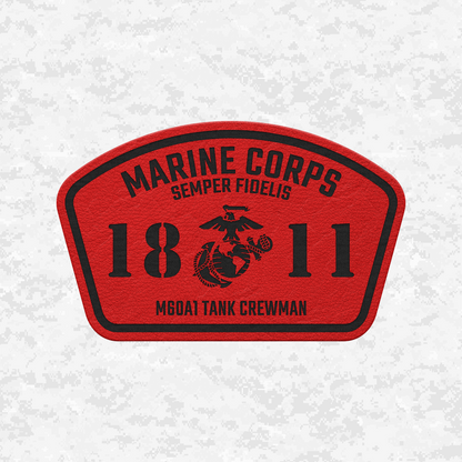 MOS 1811 M60A1 Tank Crewman | Leather Patch | Velcro Backed
