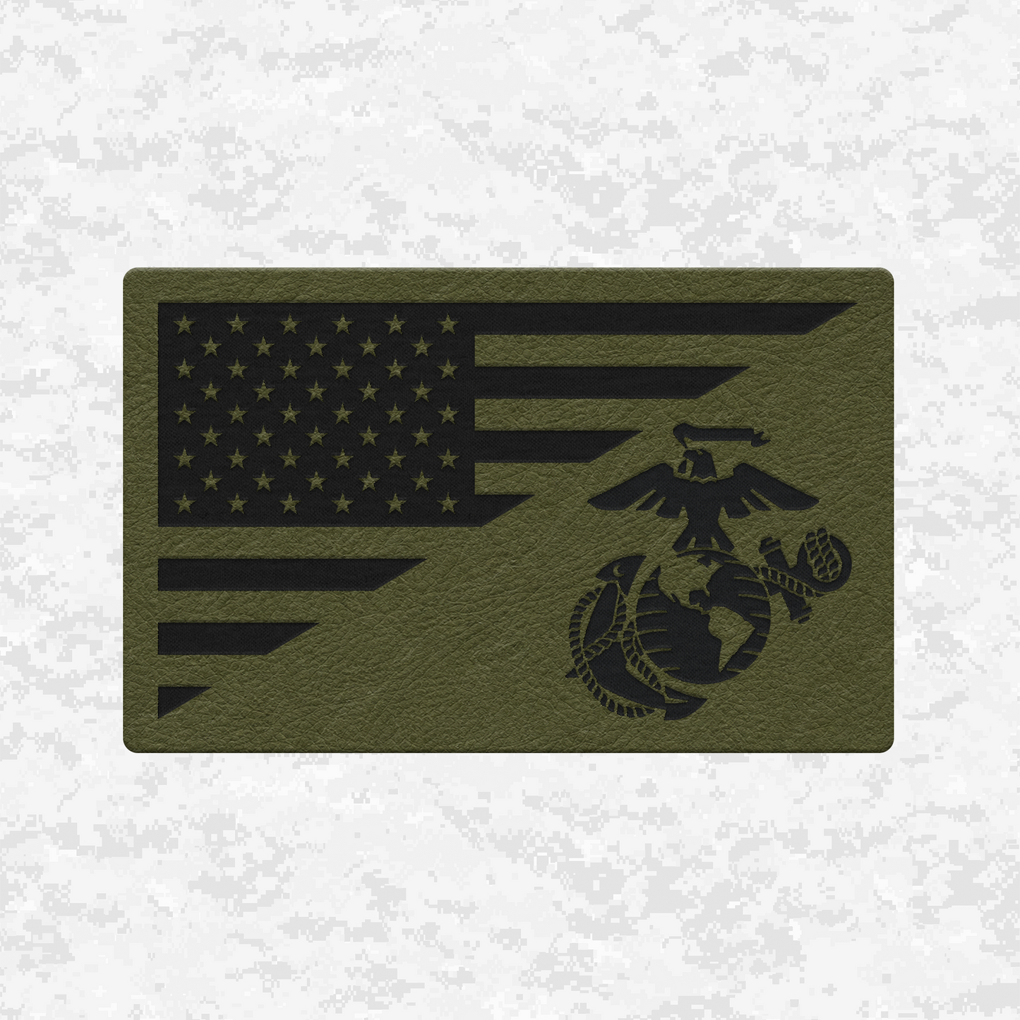 Flag whit EGA | Leather Patch | Velcro Backed