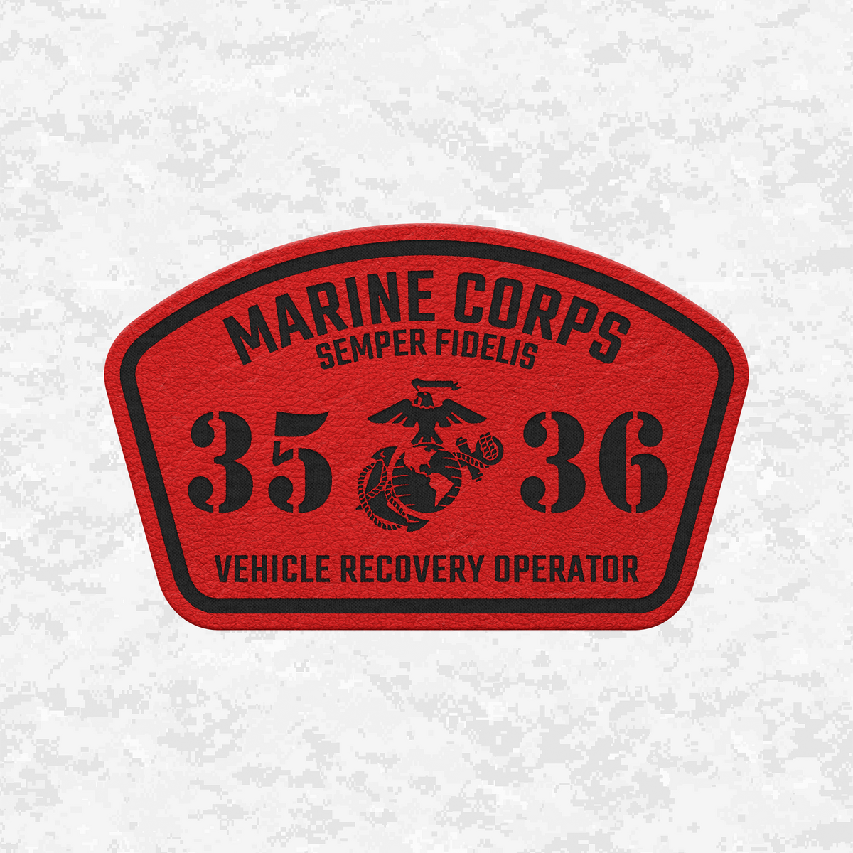 MOS 3536 Vehicle Recovery Operator | Leather Patch | Velcro Backed