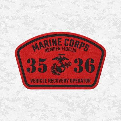 MOS 3536 Vehicle Recovery Operator | Leather Patch | Velcro Backed