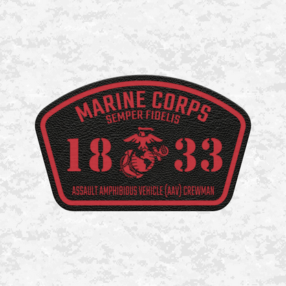 MOS 1833 Assault Amphibious Vehicle (AAV) Crewman | Leather Patch | Velcro Backed