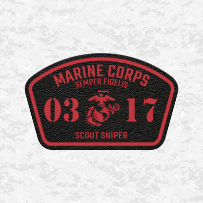 MOS 0317 Scout Sniper | Leather Patch | Velcro Backed