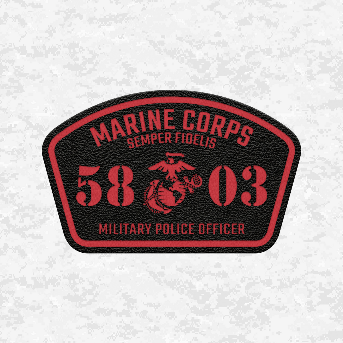 MOS 5803 Military Police Officer | Leather Patch | Velcro Backed